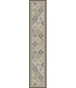 Dynamic Rugs ANCIENT GARDEN Brown/Blue 57008 2ft. 2in x 11ft. Rect. Rug