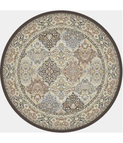 Dynamic Rugs ANCIENT GARDEN Brown/Blue 57008 7ft. 10in. Round Rug