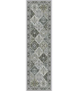 Dynamic Rugs ANCIENT GARDEN Cream/Grey 57008 2ft. 2in. x 7ft. 7in. Rect. Rug