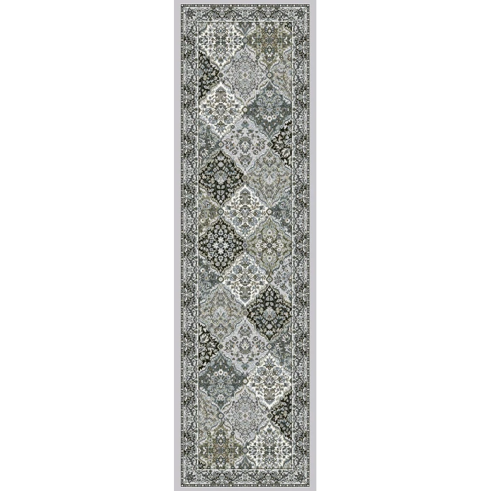 Dynamic Rugs ANCIENT GARDEN Cream/Grey 57008 2ft. 2in x 11ft. Rect. Rug