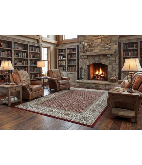 Dynamic Rugs ANCIENT GARDEN Red/Ivory 57011 9ft. 2in. x 12ft. 10in. Rect. Rug