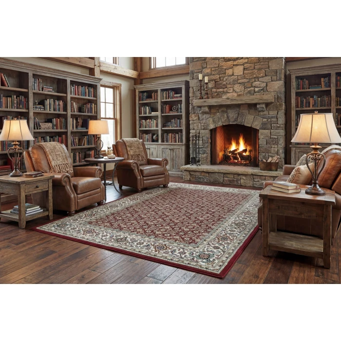 Dynamic Rugs ANCIENT GARDEN Red/Ivory 57011 2ft. x 3ft. 11in. Rect. Rug