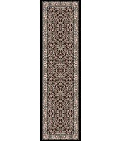 Dynamic Rugs ANCIENT GARDEN Black/Ivory 57011 2ft. 2in x 11ft. Rect. Rug
