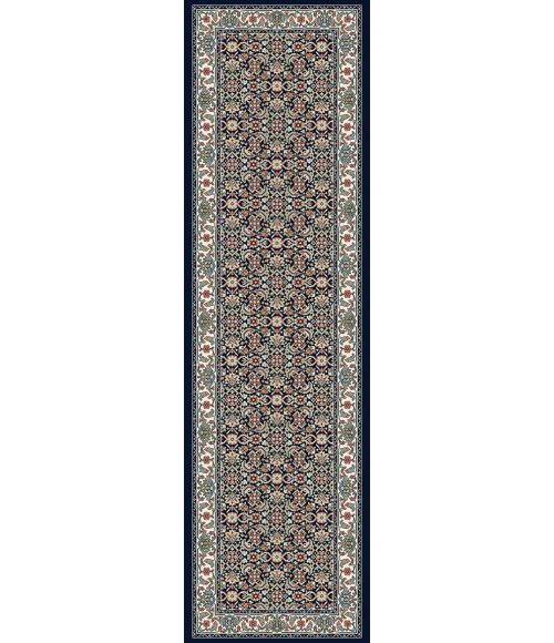 Dynamic Rugs ANCIENT GARDEN Navy 57011 2ft. 2in. x 7ft. 7in. Rect. Rug