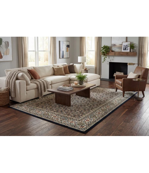 Dynamic Rugs ANCIENT GARDEN Navy 57011 9ft. 2in. x 12ft. 10in. Rect. Rug