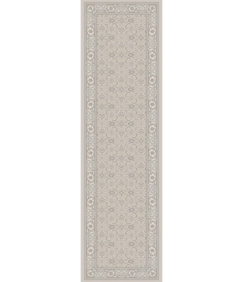 Dynamic Rugs ANCIENT GARDEN Soft Grey/Cream 57011 2ft. 2in. x 7ft. 7in. Rect. Rug