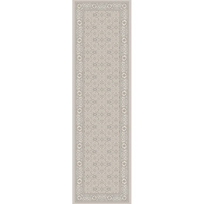Dynamic Rugs ANCIENT GARDEN Soft Grey/Cream 57011 2ft. 2in x 11ft. Rect. Rug