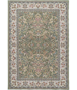 Dynamic Rugs ANCIENT GARDEN Green/Ivory 57078 6ft. 7in. x 9ft. 6in. Rect. Rug