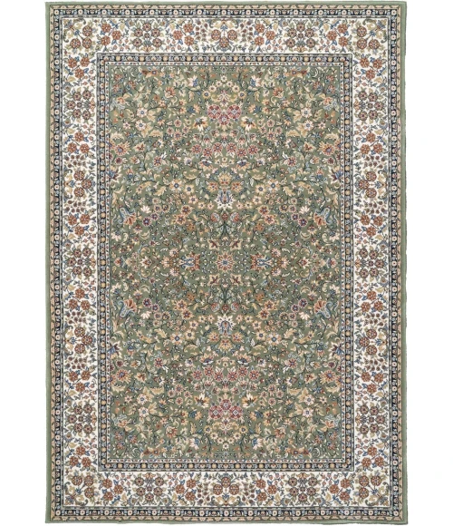 Dynamic Rugs ANCIENT GARDEN Green/Ivory 57078 6ft. 7in. x 9ft. 6in. Rect. Rug