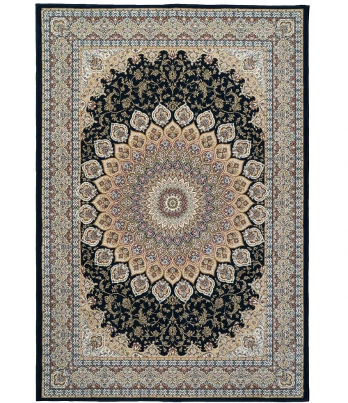 Dynamic Rugs ANCIENT GARDEN Navy 57090 3ft. 11in. x 5ft. 7in. Rect. Rug