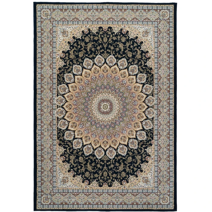 Dynamic Rugs ANCIENT GARDEN Navy 57090 3ft. 11in. x 5ft. 7in. Rect. Rug