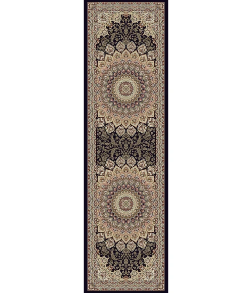 Dynamic Rugs ANCIENT GARDEN Navy 57090 2ft. 2in. x 7ft. 7in. Rect. Rug