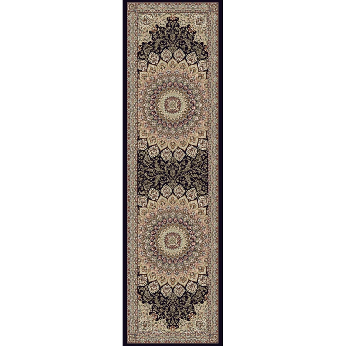 Dynamic Rugs ANCIENT GARDEN Navy 57090 2ft. 2in x 11ft. Rect. Rug
