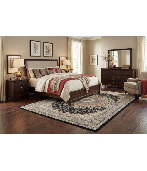 Dynamic Rugs ANCIENT GARDEN Navy 57090 3ft. 11in. x 5ft. 7in. Rect. Rug