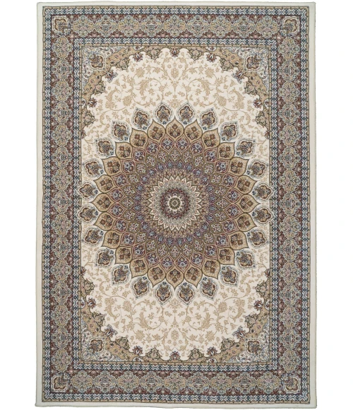 Dynamic Rugs ANCIENT GARDEN Ivory 57090 6ft. 7in. x 9ft. 6in. Rect. Rug