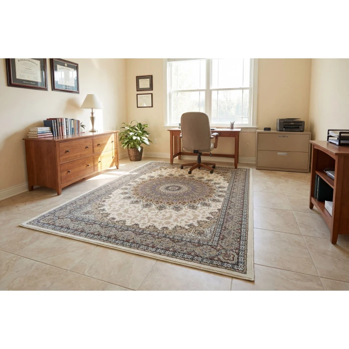 Dynamic Rugs ANCIENT GARDEN Ivory 57090 7ft. 10in. x 10ft. 10in. Rect. Rug