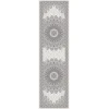 Dynamic Rugs ANCIENT GARDEN Cream/Grey 57090 2ft. 2in. x 7ft. 7in. Rect. Rug