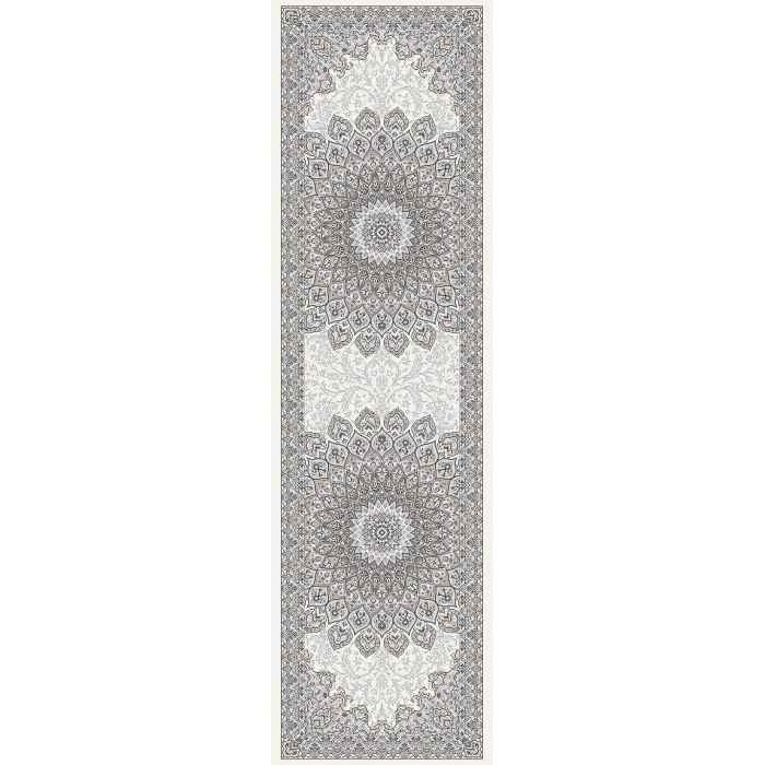 Dynamic Rugs ANCIENT GARDEN Cream/Grey 57090 2ft. 2in x 11ft. Rect. Rug