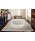 Dynamic Rugs ANCIENT GARDEN Cream/Grey 57090 7ft. 10in. Round Rug
