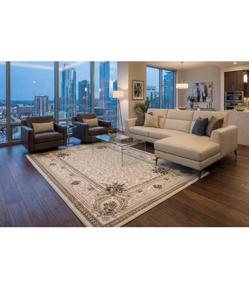 Dynamic Rugs ANCIENT GARDEN Ivory 57091 2ft. 2in x 11ft. Rect. Rug