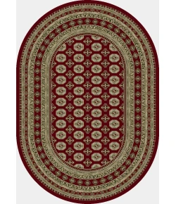 Dynamic Rugs ANCIENT GARDEN Red/Beige 57102 6ft. 7in. x 9ft. 6in. Oval Rug
