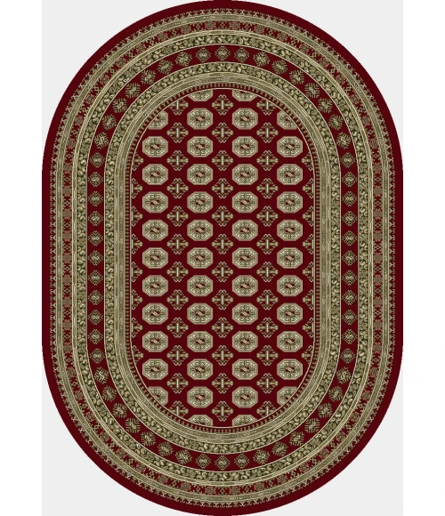 Dynamic Rugs ANCIENT GARDEN Red/Beige 57102 2ft. 7in. x 4ft. 7in. Oval Rug