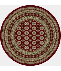 Dynamic Rugs ANCIENT GARDEN Red/Beige 57102 7ft. 10in. Round Rug