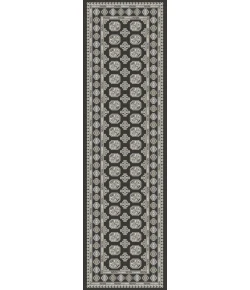 Dynamic Rugs ANCIENT GARDEN Charcoal/Silver 57102 2ft. 2in x 11ft. Rect. Rug