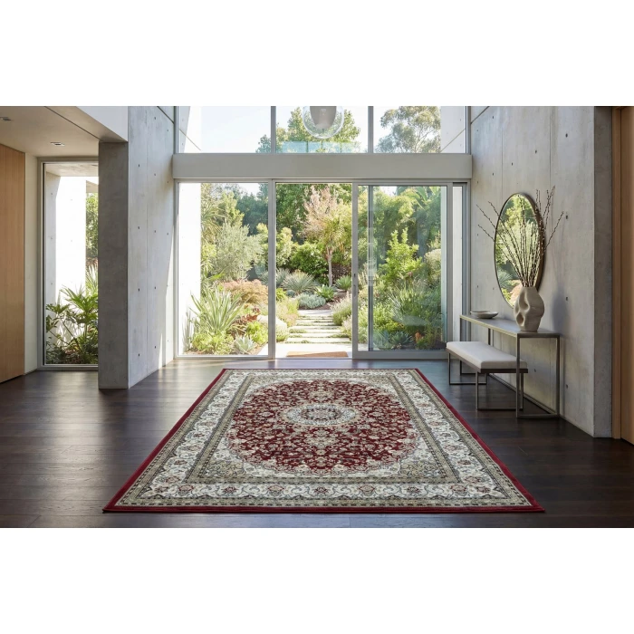 Dynamic Rugs ANCIENT GARDEN Red/Ivory 57119 7ft. 10in. x 10ft. 10in. Rect. Rug