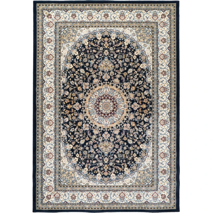 Dynamic Rugs ANCIENT GARDEN Blue/Ivory 57119 6ft. 7in. x 9ft. 6in. Rect. Rug
