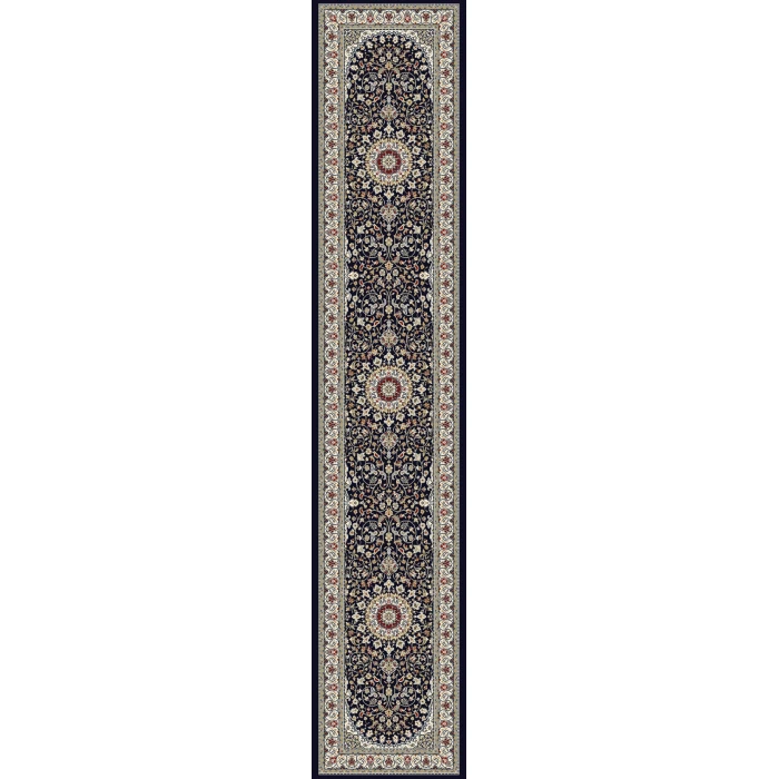 Dynamic Rugs ANCIENT GARDEN Blue/Ivory 57119 2ft. 2in. x 7ft. 7in. Rect. Rug