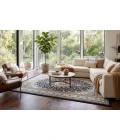 Dynamic Rugs ANCIENT GARDEN Blue/Ivory 57119 5ft. 3in. Round Rug