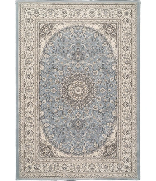 Dynamic Rugs ANCIENT GARDEN Steel Blue/Cream 57119 7ft. 10in. x 10ft. 10in. Rect. Rug