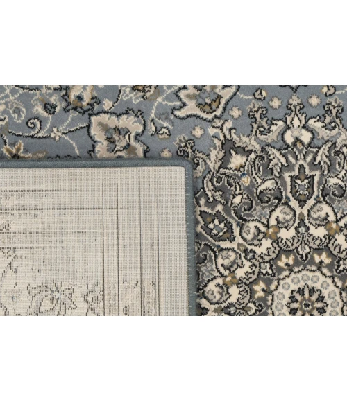 Dynamic Rugs ANCIENT GARDEN Steel Blue/Cream 57119 7ft. 10in. x 10ft. 10in. Rect. Rug