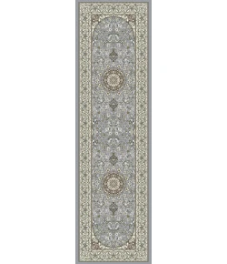 Dynamic Rugs ANCIENT GARDEN Steel Blue/Cream 57119 2ft. 2in x 11ft. Rect. Rug