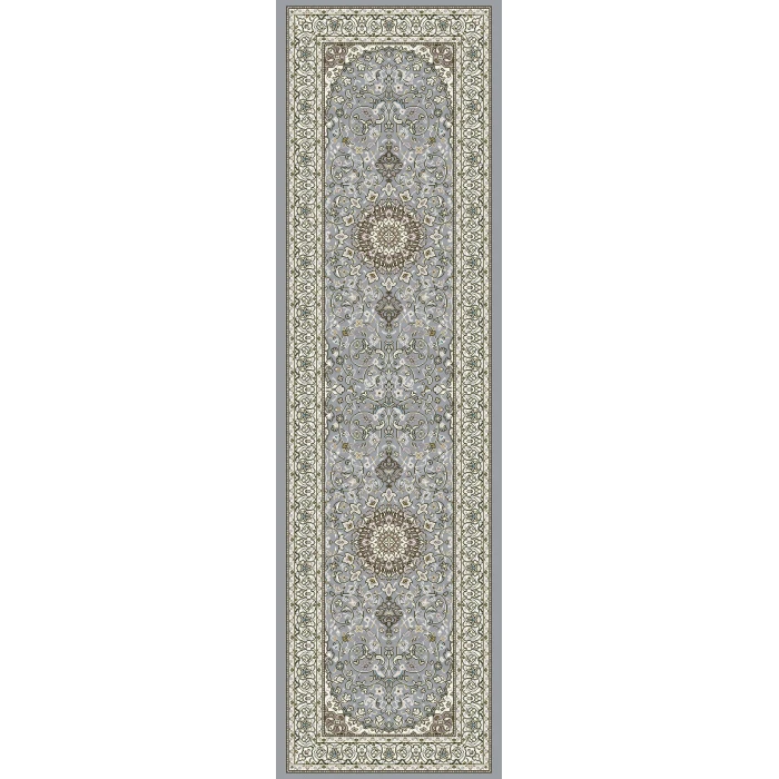 Dynamic Rugs ANCIENT GARDEN Steel Blue/Cream 57119 2ft. 2in. x 7ft. 7in. Rect. Rug