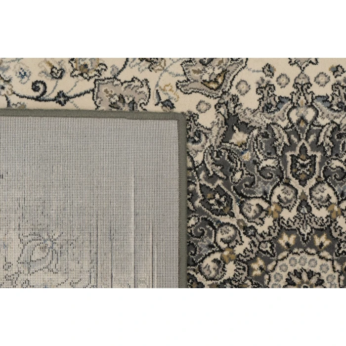 Dynamic Rugs ANCIENT GARDEN Cream/Grey 57119 2ft. 2in. x 7ft. 7in. Rect. Rug