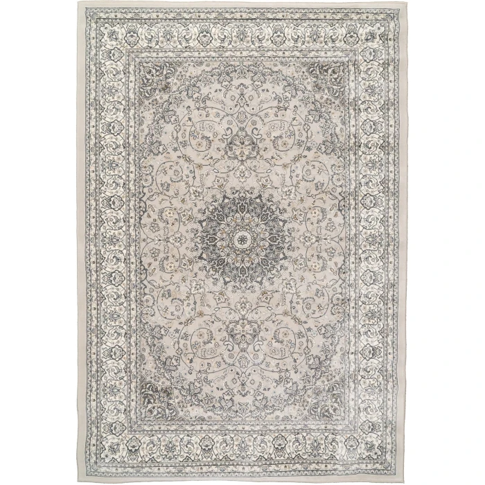 Dynamic Rugs ANCIENT GARDEN Soft Grey/Cream 57119 6ft. 7in. x 9ft. 6in. Rect. Rug