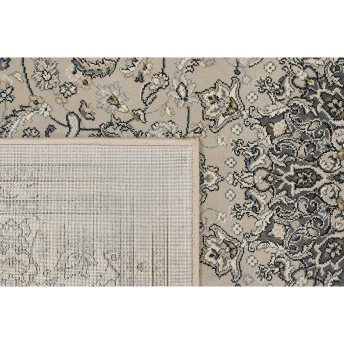 Dynamic Rugs ANCIENT GARDEN Soft Grey/Cream 57119 2ft. 2in. x 7ft. 7in. Rect. Rug
