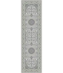 Dynamic Rugs ANCIENT GARDEN Soft Grey/Cream 57119 2ft. 2in x 11ft. Rect. Rug