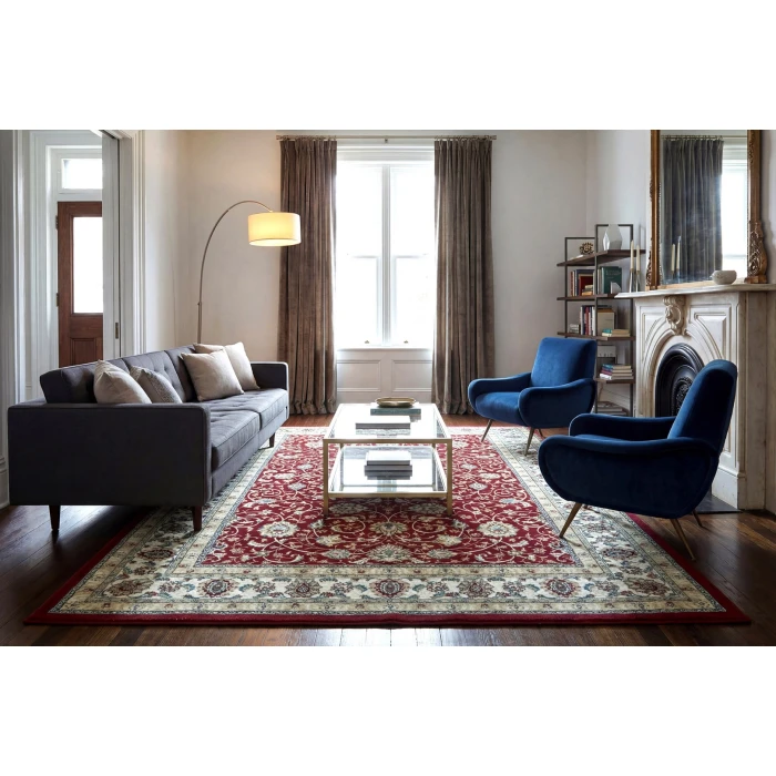 Dynamic Rugs ANCIENT GARDEN Red/Ivory 57120 2ft. 2in. x 7ft. 7in. Rect. Rug