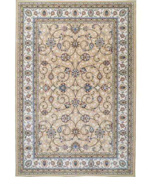 Dynamic Rugs ANCIENT GARDEN Light Gold/Ivory 57120 7ft. 10in. x 10ft. 10in. Rect. Rug