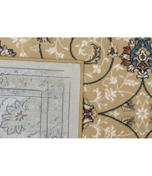 Dynamic Rugs ANCIENT GARDEN Light Gold/Ivory 57120 2ft. 7in. x 4ft. 7in. Oval Rug
