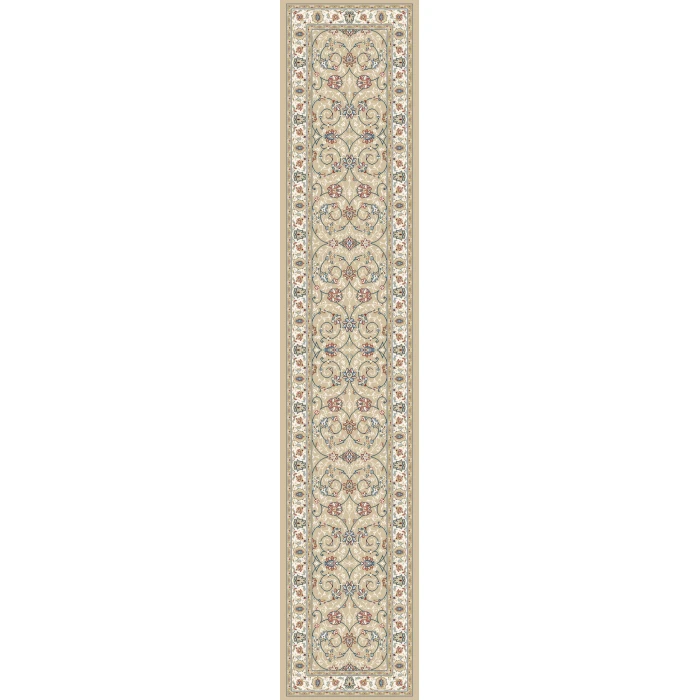 Dynamic Rugs ANCIENT GARDEN Light Gold/Ivory 57120 2ft. 2in. x 7ft. 7in. Rect. Rug