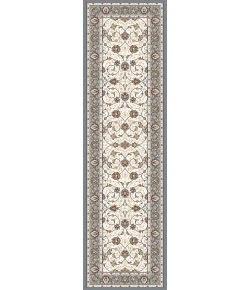 Dynamic Rugs ANCIENT GARDEN Ivory/Light Blue 57120 2ft. 2in x 11ft. Rect. Rug