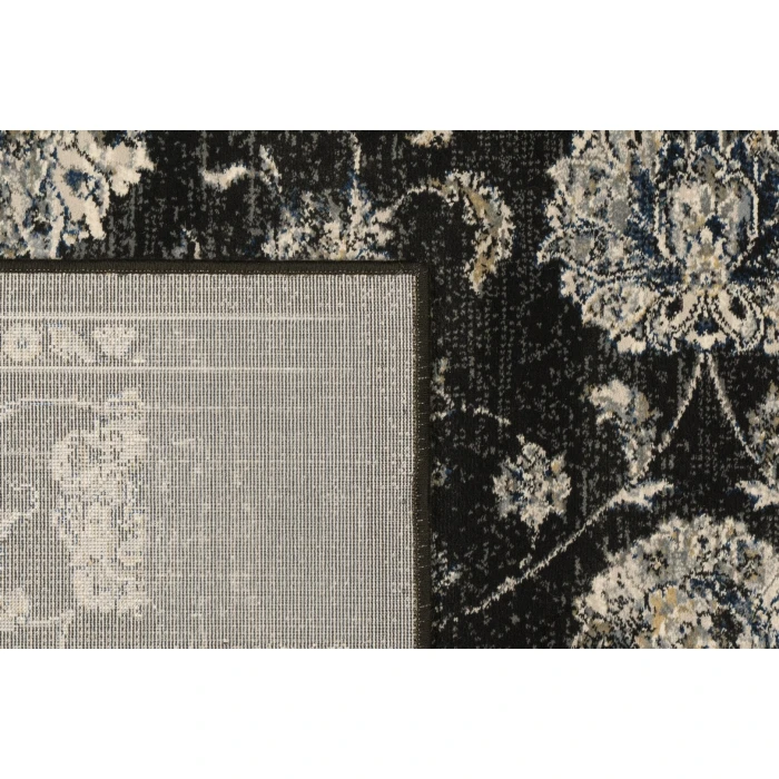 Dynamic Rugs ANCIENT GARDEN Charcoal/Silver 57126 2ft. 2in. x 7ft. 7in. Rect. Rug