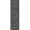 Dynamic Rugs ANCIENT GARDEN Charcoal/Silver 57126 2ft. 2in. x 7ft. 7in. Rect. Rug