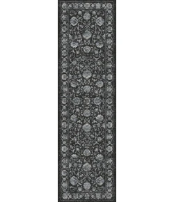 Dynamic Rugs ANCIENT GARDEN Charcoal/Silver 57126 2ft. 2in x 11ft. Rect. Rug