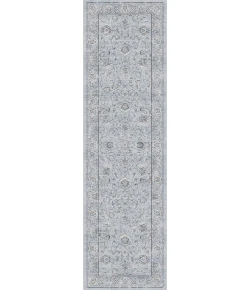 Dynamic Rugs ANCIENT GARDEN Silver/Grey 57126 2ft. 2in x 11ft. Rect. Rug