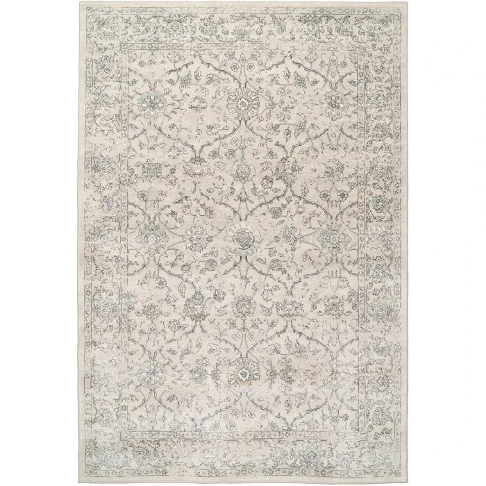 Dynamic Rugs ANCIENT GARDEN Silver/Grey 57136 7ft. 10in. x 10ft. 10in. Rect. Rug